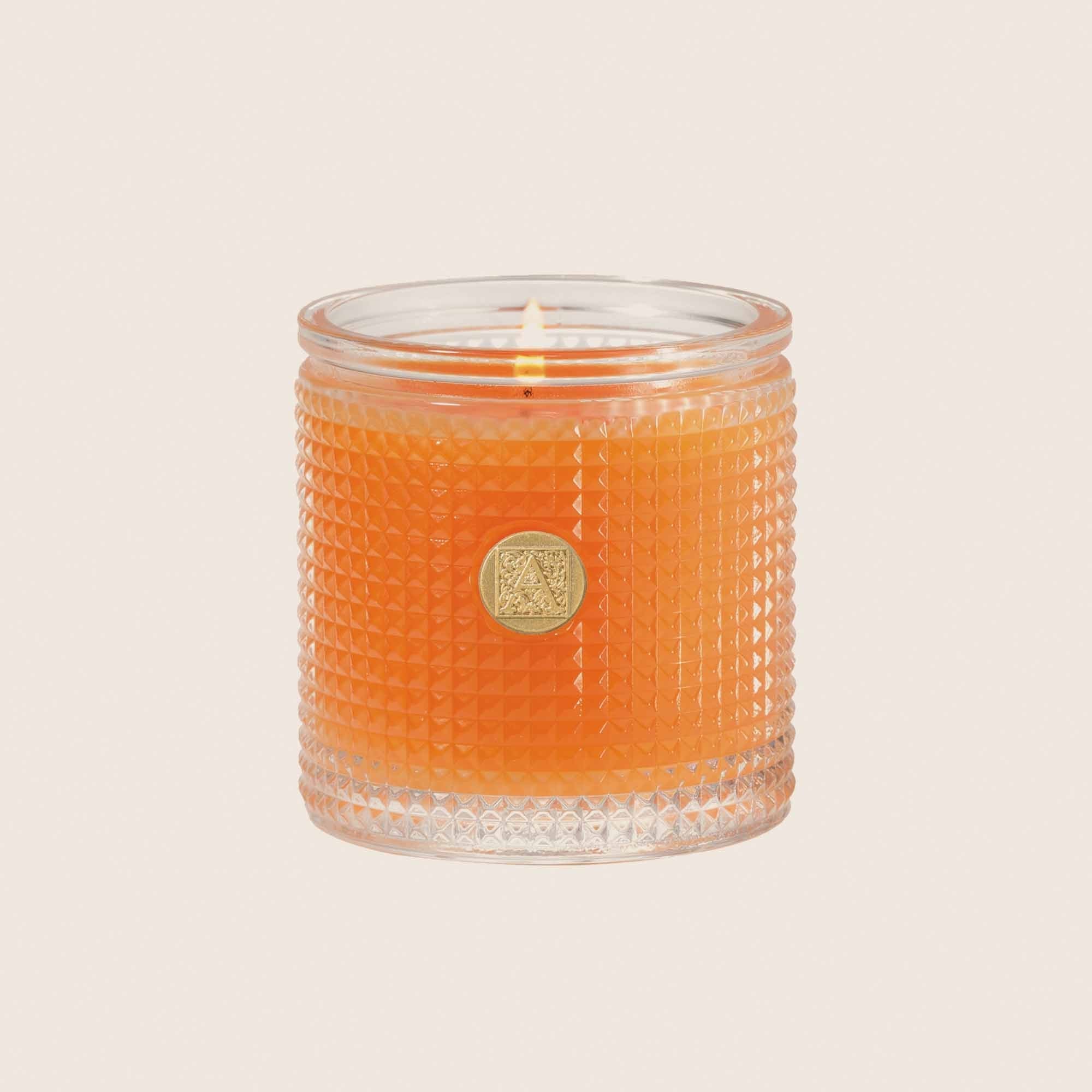 Aromatique Valencia Orange Textured Glass Candle