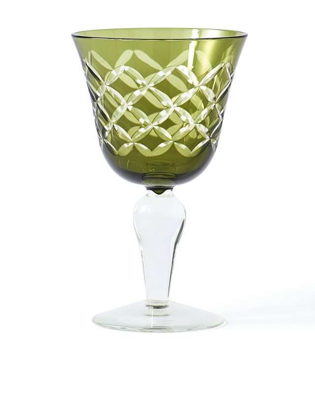 PolsPotten Green Cuttings Multicolor Wine Glass