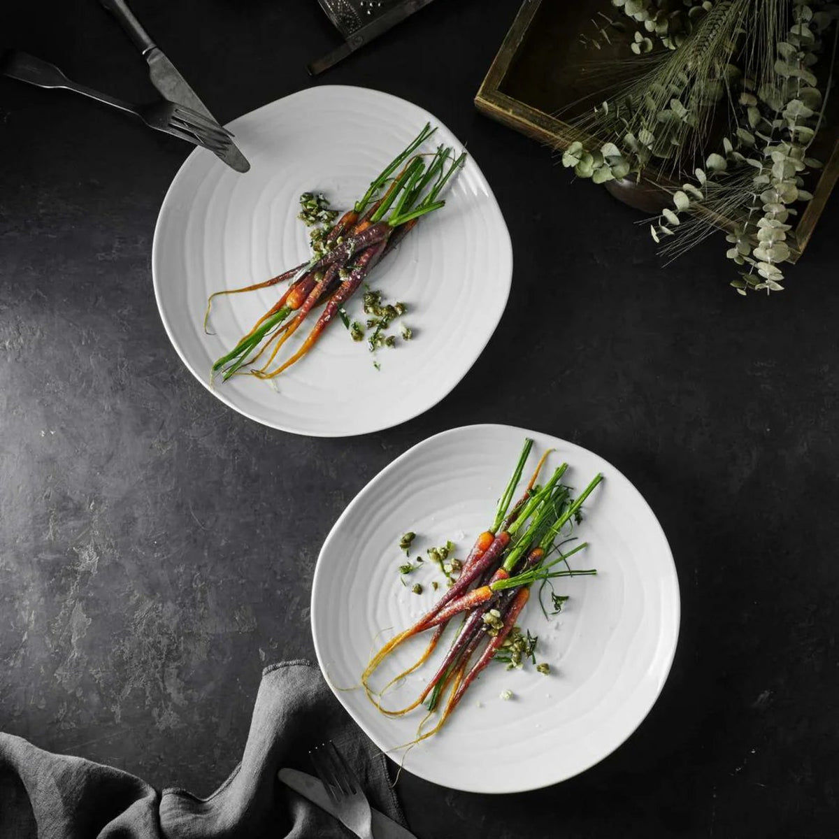 Pillivuyt Teck Salad Plate in White Porcelain | 8"D