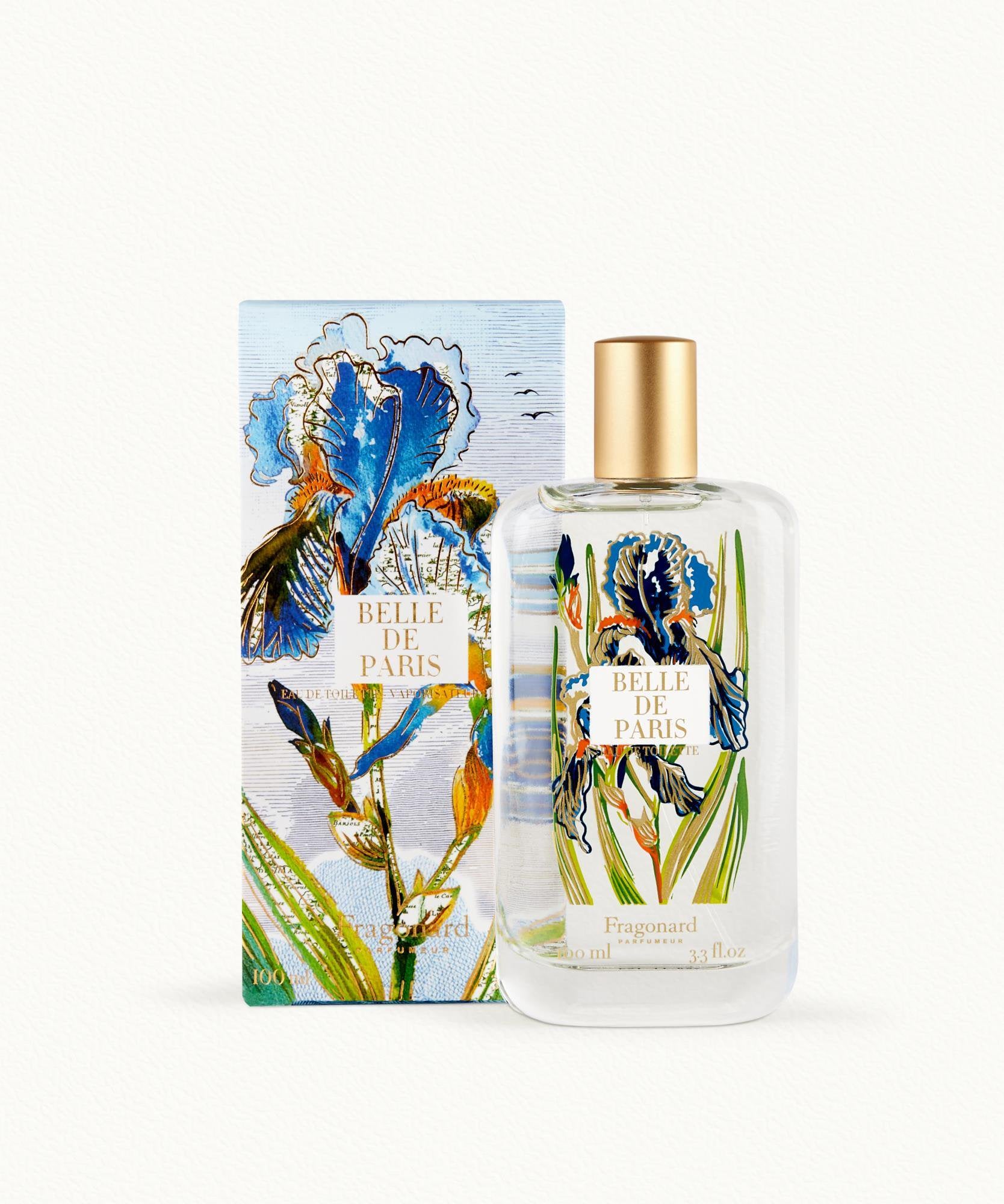 Fragonard Belle de Paris Eau de Toilette 100ml bottle on white background