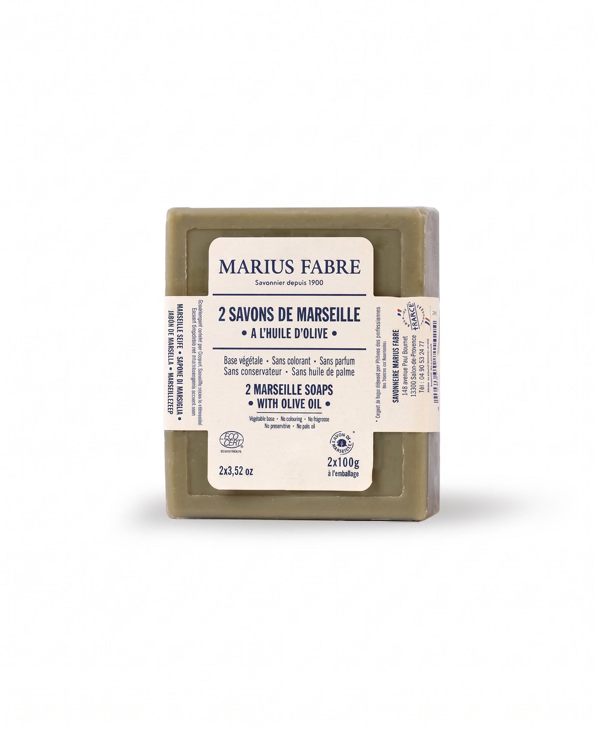Marius Fabre Marseille Soap Bars, set of 2, 100g each
