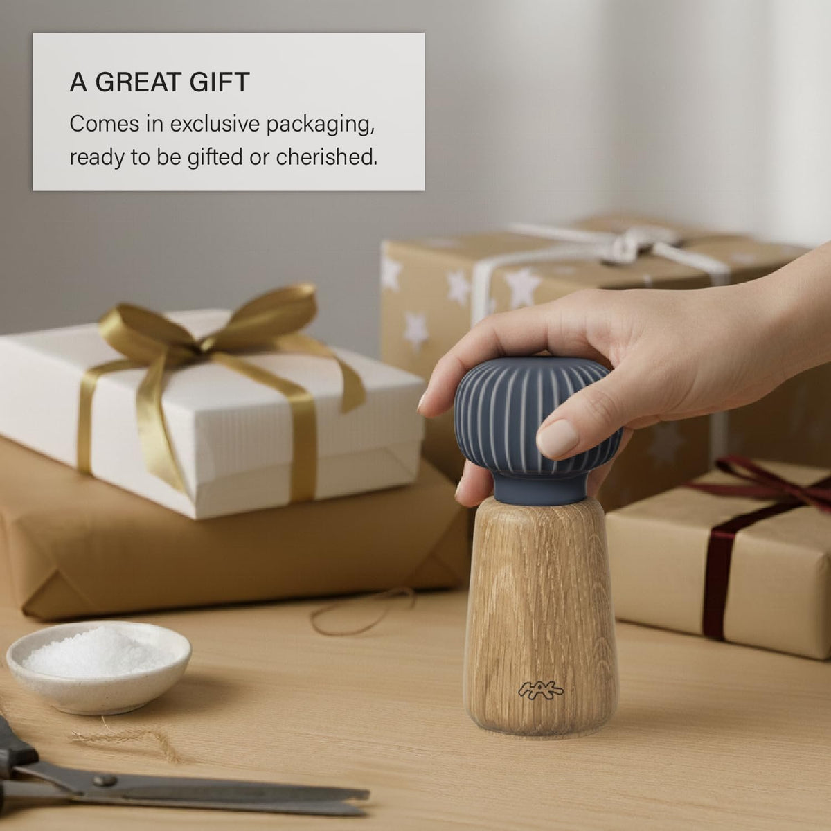 Kahler Hammershoi Salt and Pepper Grinder,  Denmark Designed by Hans-Christian Bauer