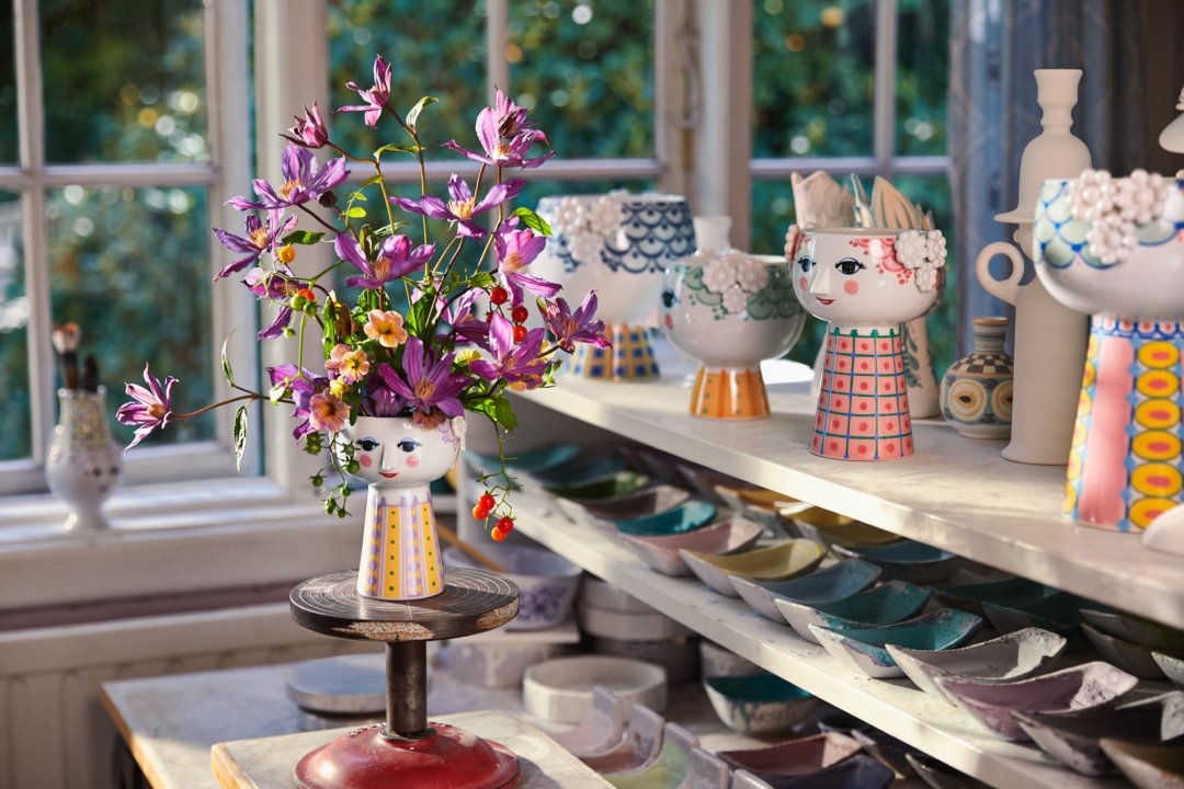 Scandinavian Eva Porcelain Decorative Vase – Lavender