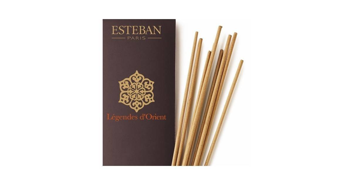 Esteban Bamboo Legendes d"Orient Sticks | 20 Incense Sticks Natural Traditionally Made Vegetal Binder Colorant Free | LEGENDES d'ORIENT