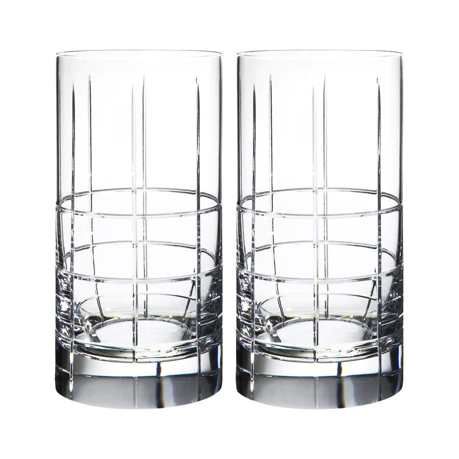 Orrefors Street Highball size reference, 5.875 inches tall