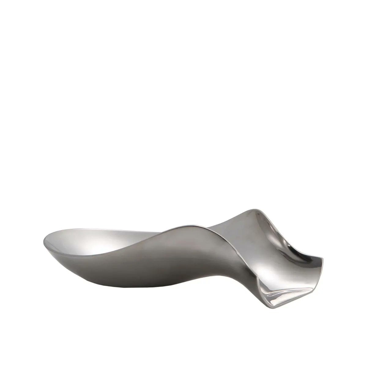 Nambé Curvo Spoon Rest close-up showing sculptural curved detail