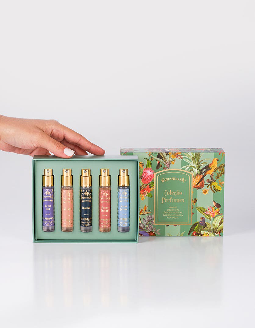Granado Tropical Birds vintage collection EDP discovery set 5x10ml botanical illustration box