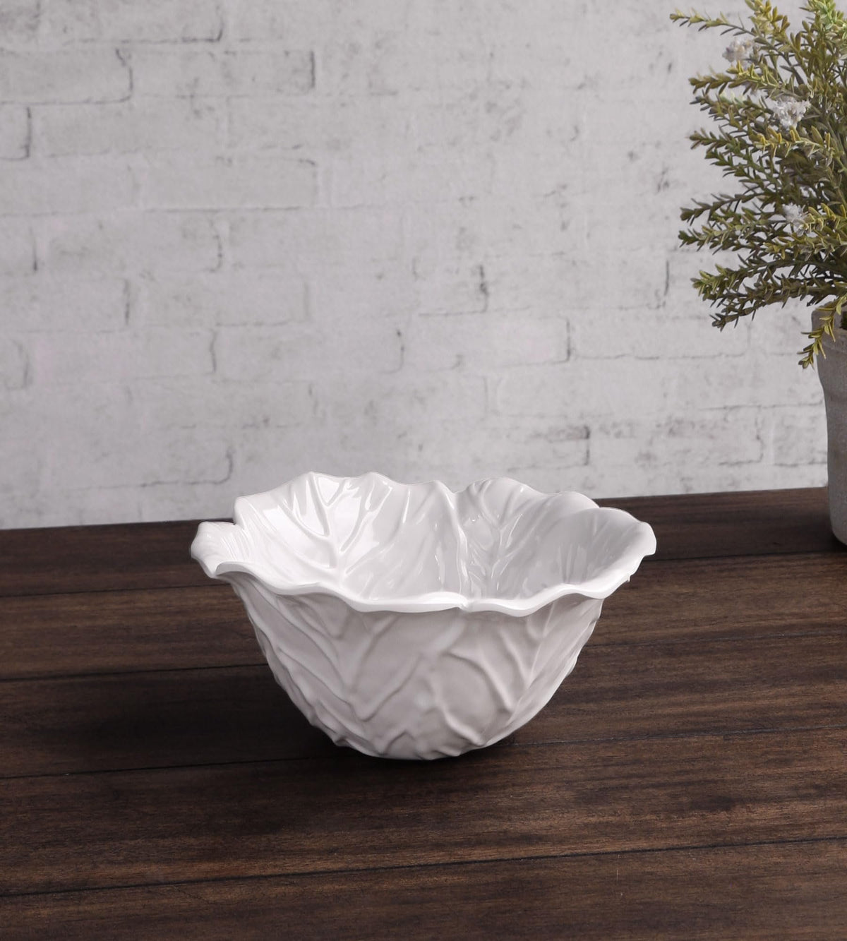 Beatriz Ball VIDA White Lettuce Small Bowl | 8.5"D