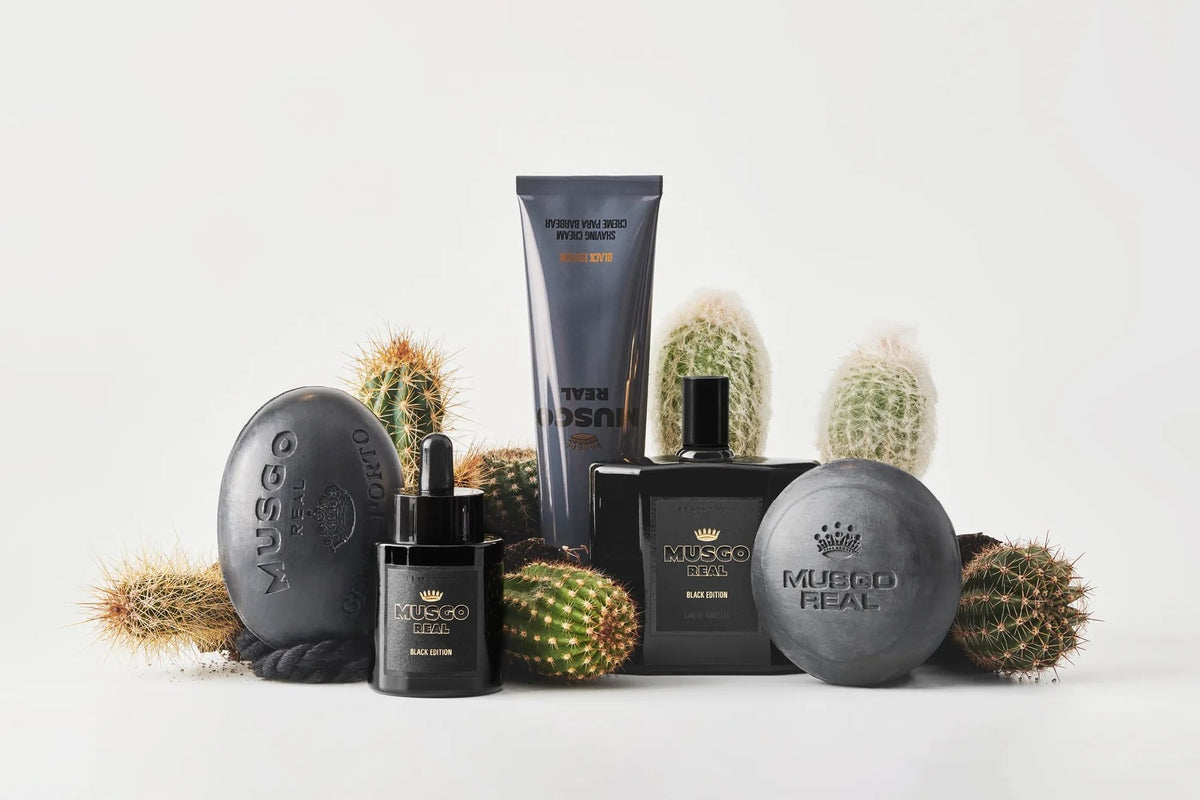 Claus Porto Musgo Real Black Edition Shaving Cream | Freshen, Soothe, Replenish Skin