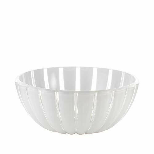 Guzzini Grace Medium Bowl White | 100% Recycled Plastic Reusable, BPA-Free | Cereal, Soup, Fruits - Mixing Bowl for Storage, Pantry & Kitchen 7.9" Diameter| White