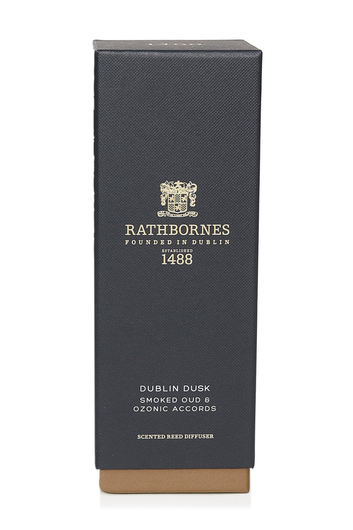 Rathbornes Diffuser Dublin Dusk Scented Reed Diffuser (Smoked Oud & Ozonic Accords) Set 200 ml | Aromatic Woods of Smoked Oud and Cedar