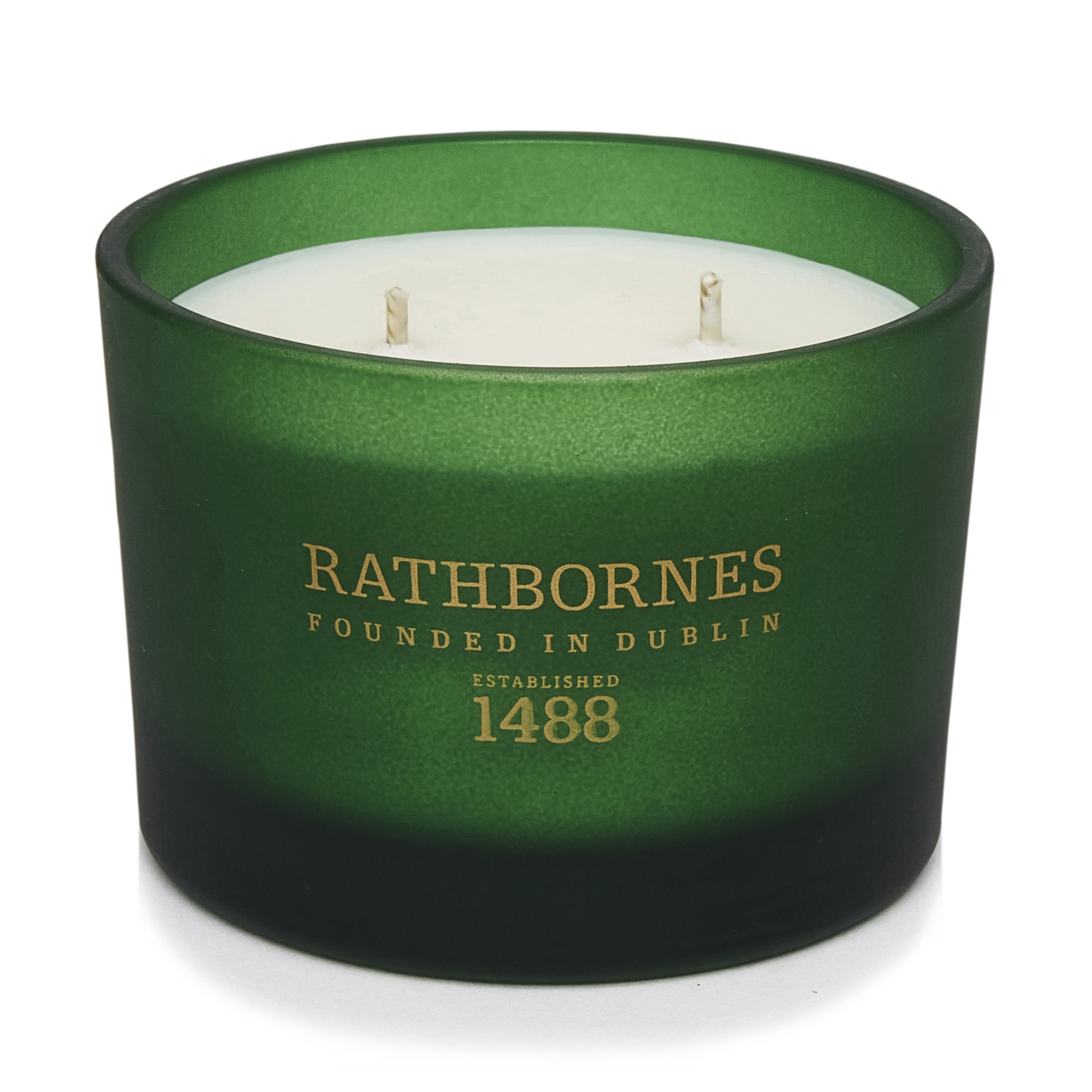Irish heritage amber and musk candle by Rathbornes 1488