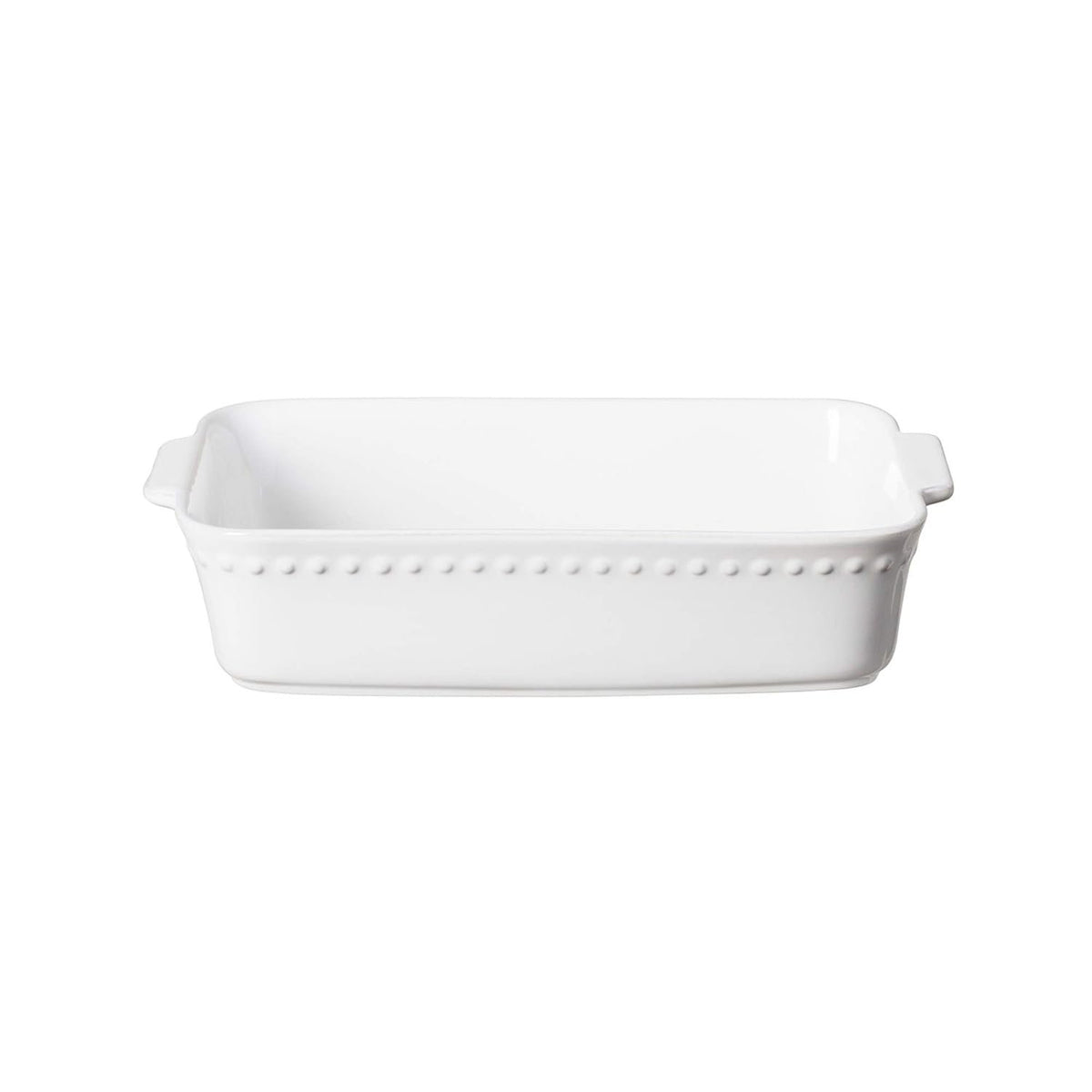 Costa Nova Ceramic 13" x 8" Rectangular Baker - Pearl Collection, White | Oven & Dishwasher Safe Bakeware | Food Safe Glazing | Restaurant Quality Dinnerware
