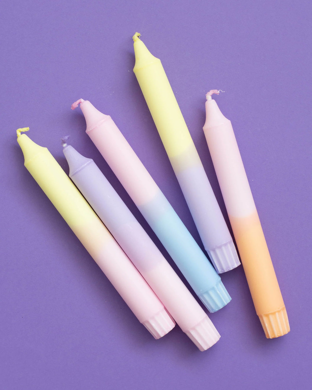 Pastel Taper Candles by Nordtrice – Handmade in Denmark, Set of 5