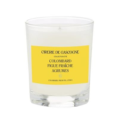 Cirerie de Gascogne Scented Candle, Colombard Fresh-Fig Citrus Blend, Scent Long Lasting Home Fragrance