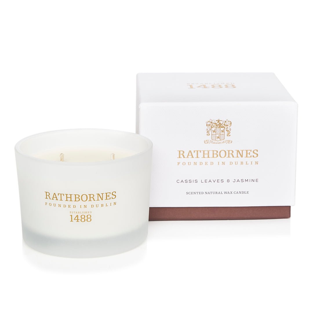 Rathbornes Cassis Leaves and Jasmine scented candle