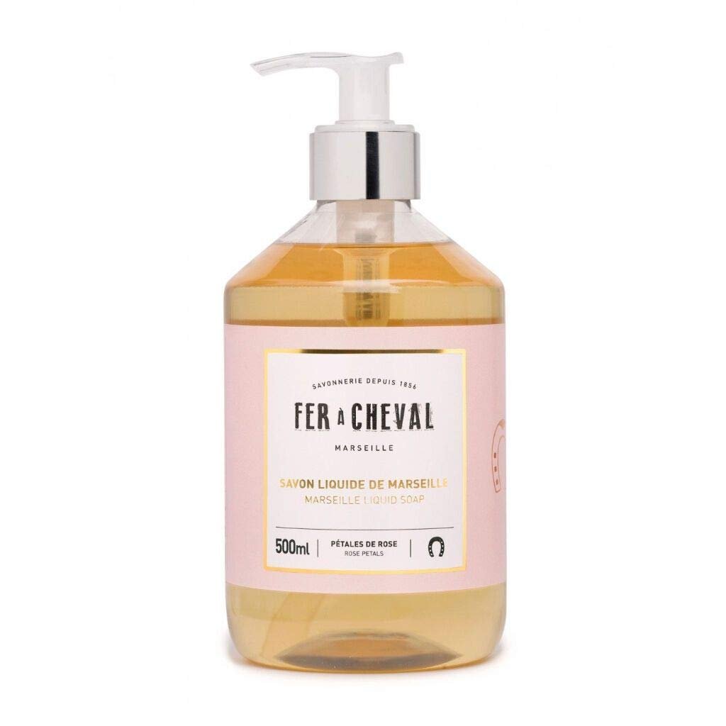 Rose Petal Fer a Cheval Marseille Liquid Soap Natural Vegetable Oil based | 500ml