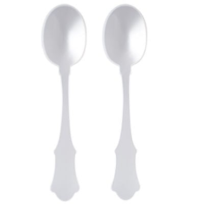 Sabre Paris Honorine large serving spoon with scalloped handle, 10 inch
