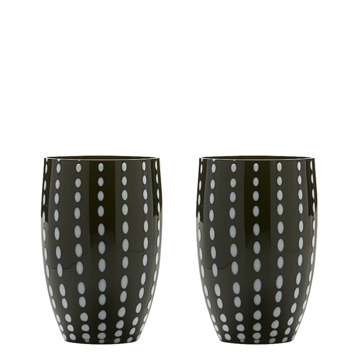 Zafferano Perle Tumblers Mouth-Blown Glass | Multi-Color | Set of 6 (10.8oz)
