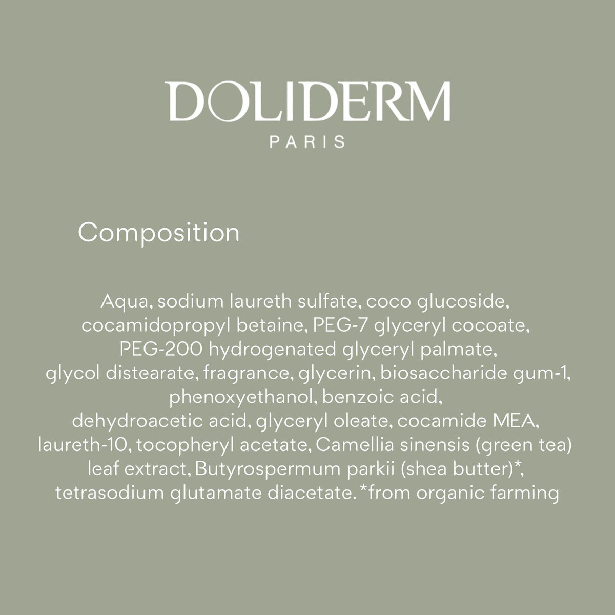 Doliderm Paris - Creamy Shower Gel, 33.8 Fl Oz (Jasmine White Tea)
