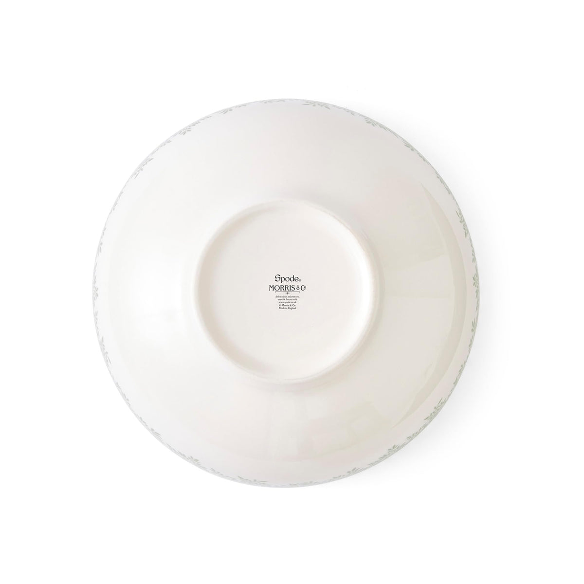 Spode Morris & Co Standen Serving Bowl - 9" Fine Earthenware Dish with Delicate Leaf Motif, Dishwasher & Microwave Safe Bowl for Dinner Parties, Elegant Tableware & Decorative Kitchen Bowl
