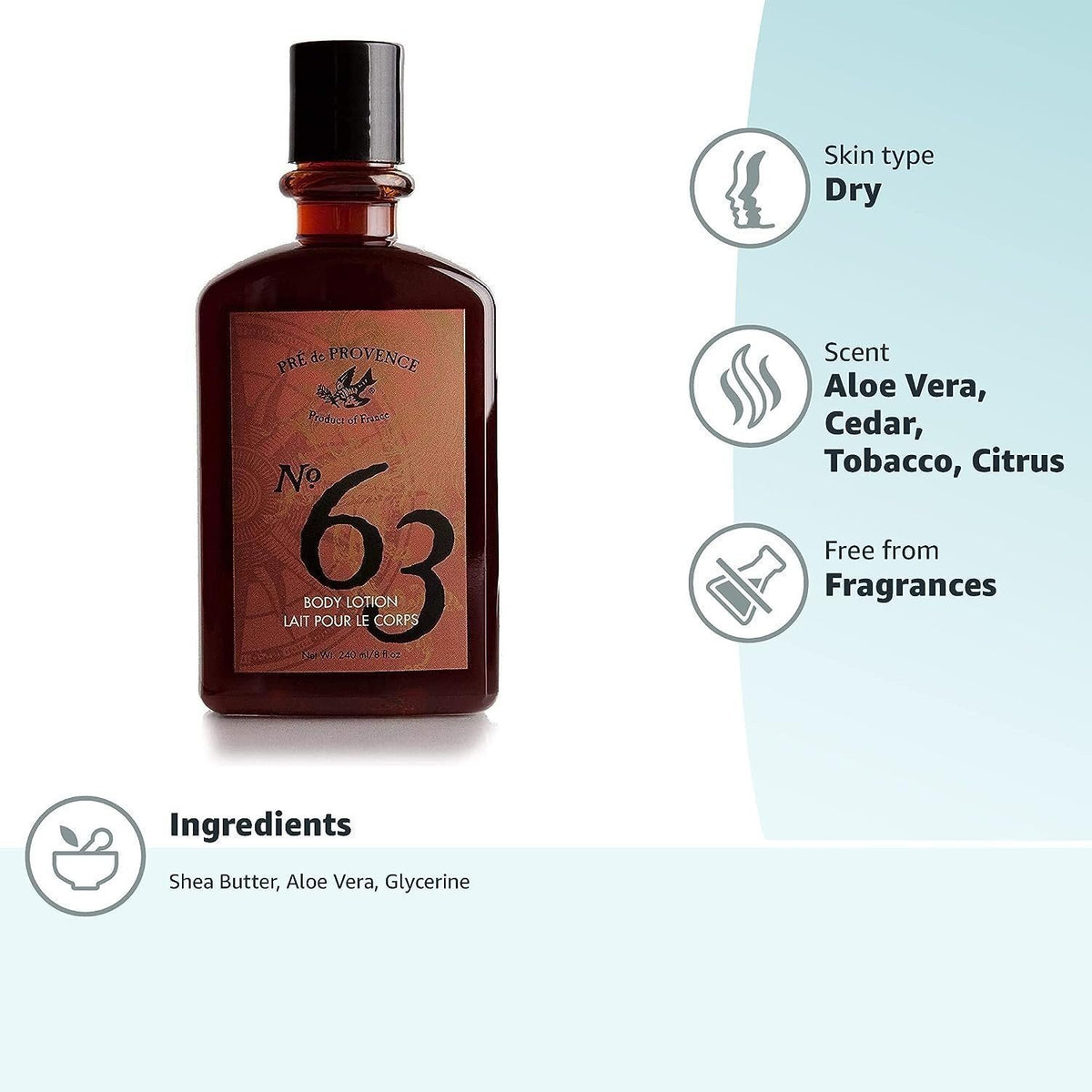 Pre de Provence No. 63 Wash & Lotion Set | Cedarwood & Plum | 240ml Each