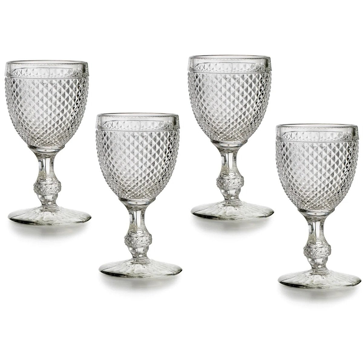 Vista Alegre Bicos Clear All Purpose Goblets, Set of 4 Drinkware