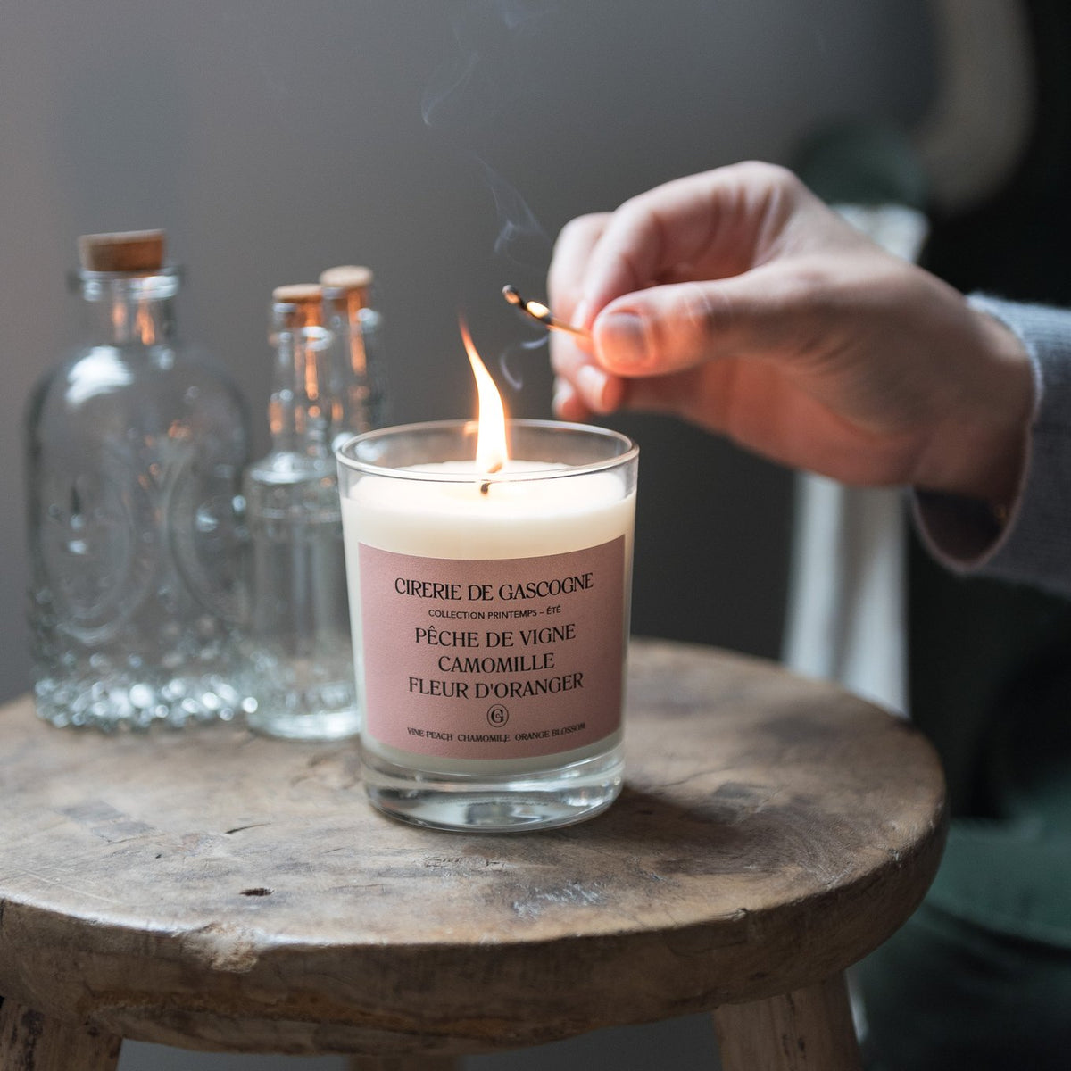 Cirerie de Gascogne - Vine Peach, Chamomille, Orange Blossom - Reed Diffuser Long Lasting Fragrance 26.4 FlOz