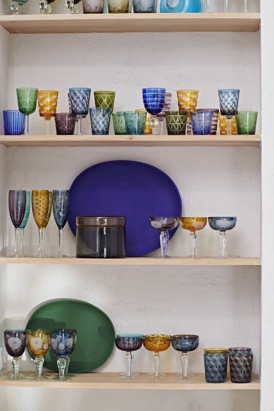 PolsPotten Cuttings Champagne Flute Glasses – Multicolor Set of 6