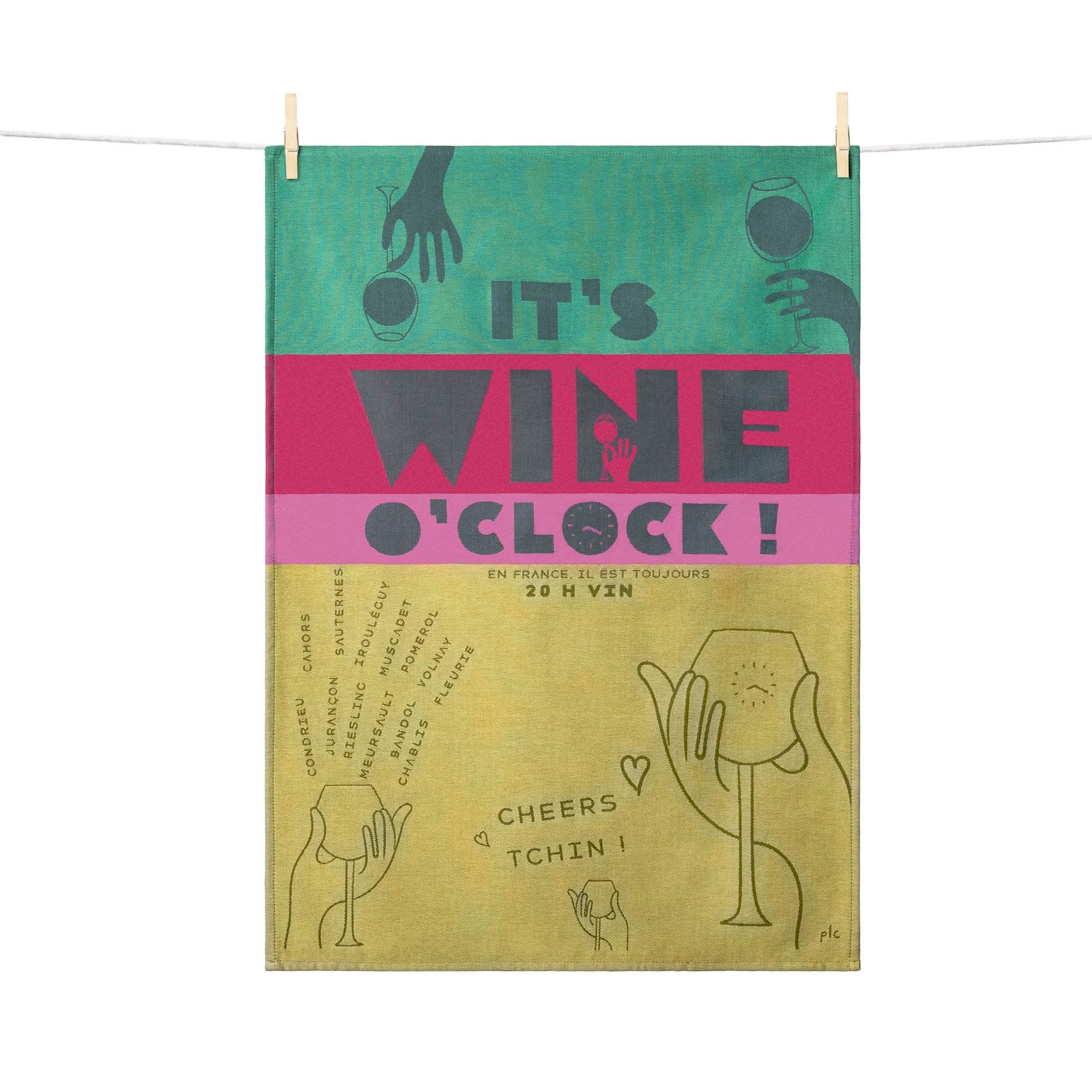 French Jacquard Kitchen Tea Towel | O'CLOCK