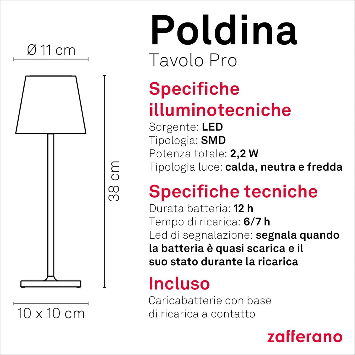 Zafferano Poldina PRO Table Lamp Copper Leaf