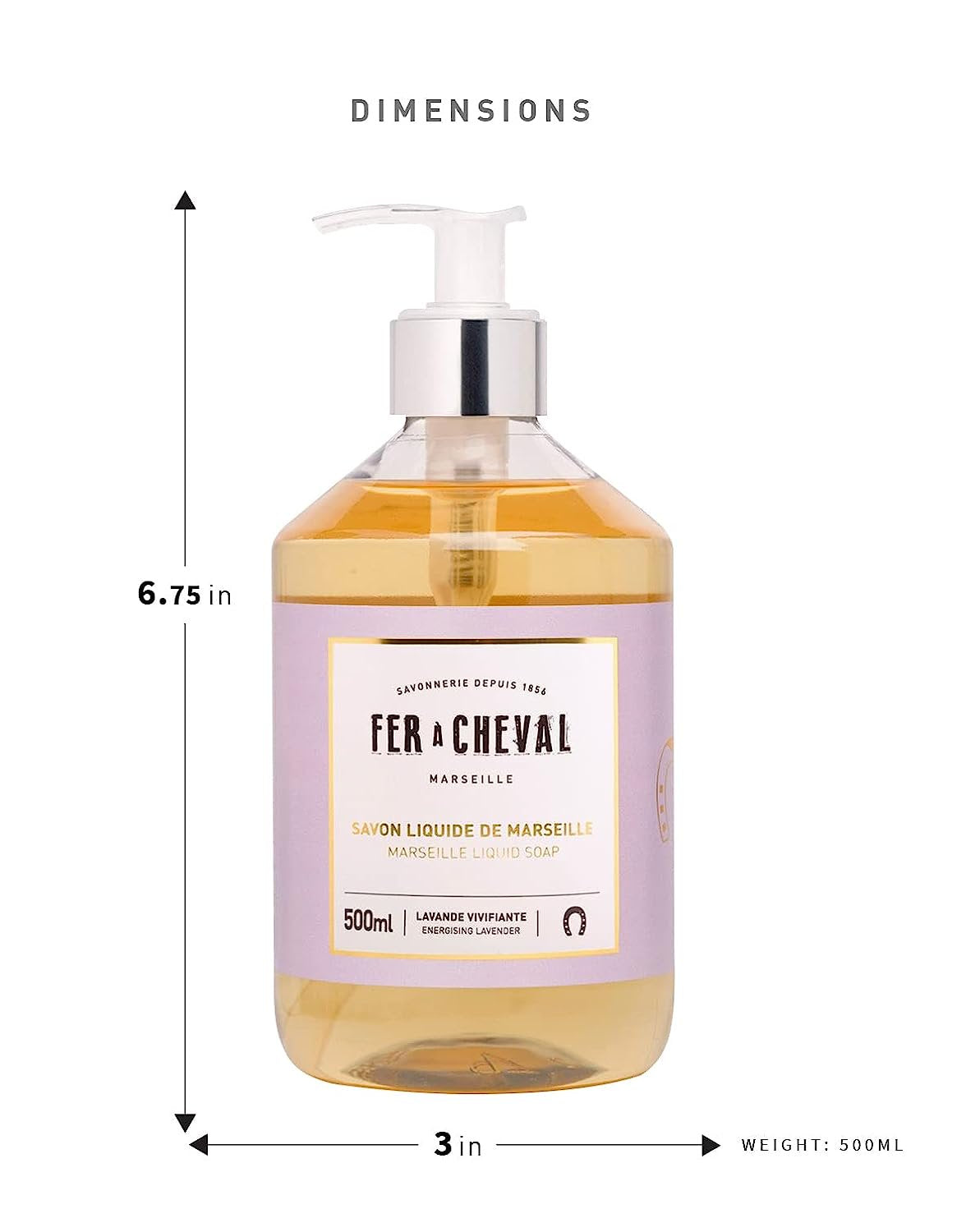 Fer à Cheval Marseille Liquid Soap | Sweet Almond & Coco Oil | 500ml