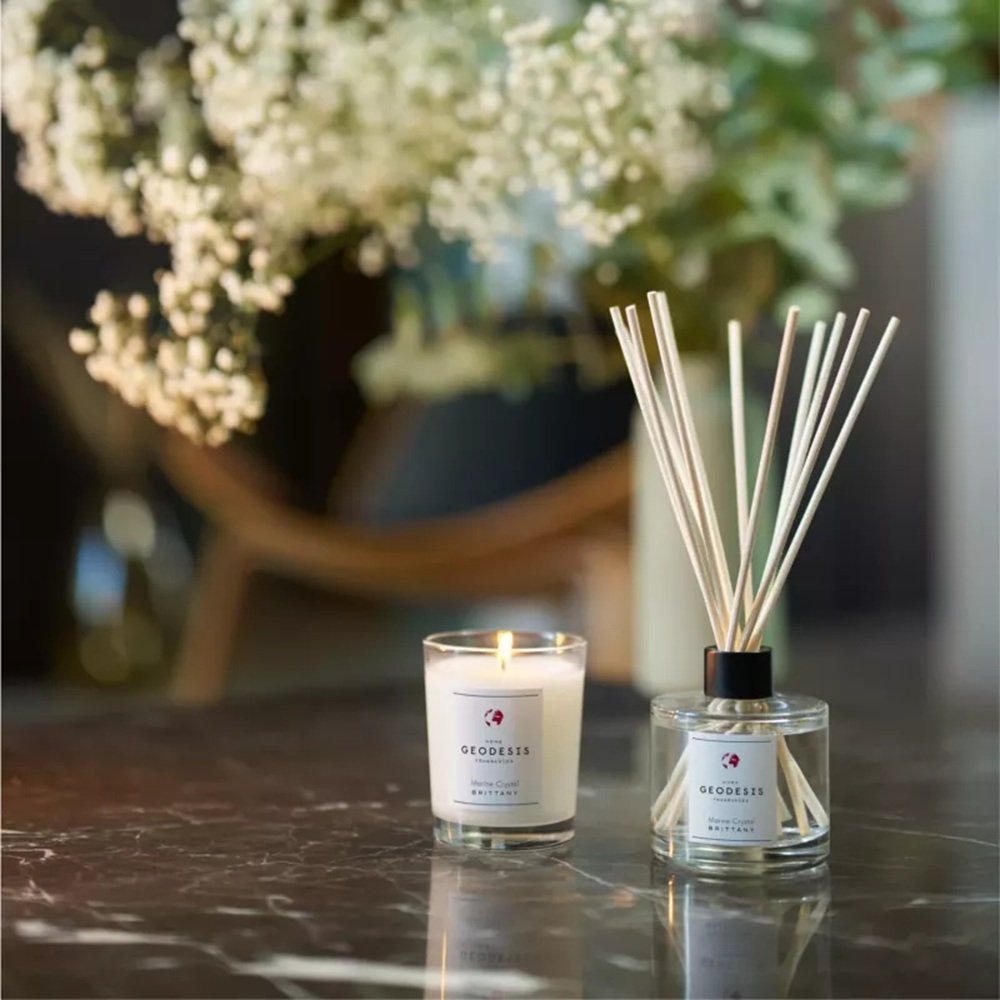 Geodesis home fragrance candle – premium natural wax and cotton wick
