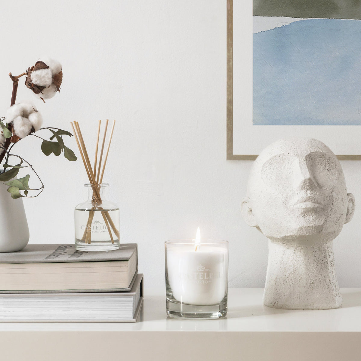 Castelbel Cotton Flower Candle 210g Floral Fragrance