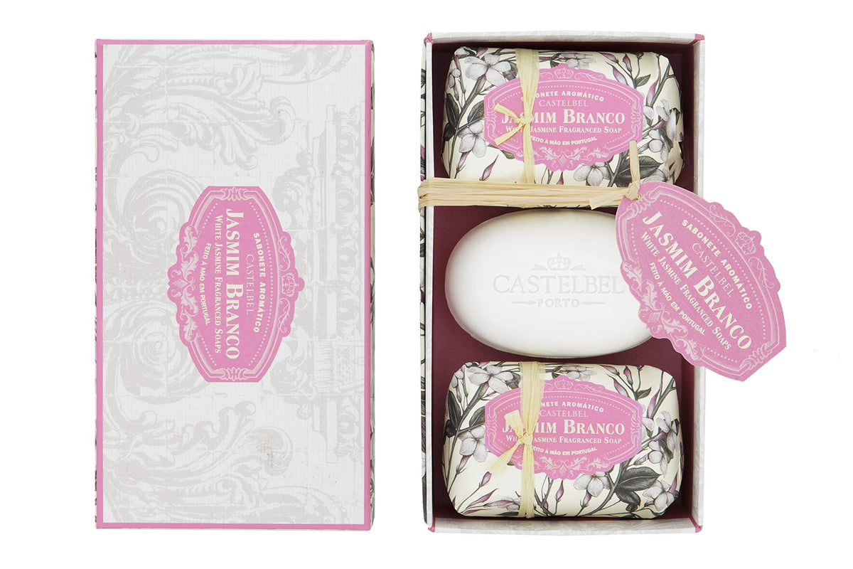 Castelbel Fragranced Bar Soap Gift Set | Set of 3 | White Jasmine