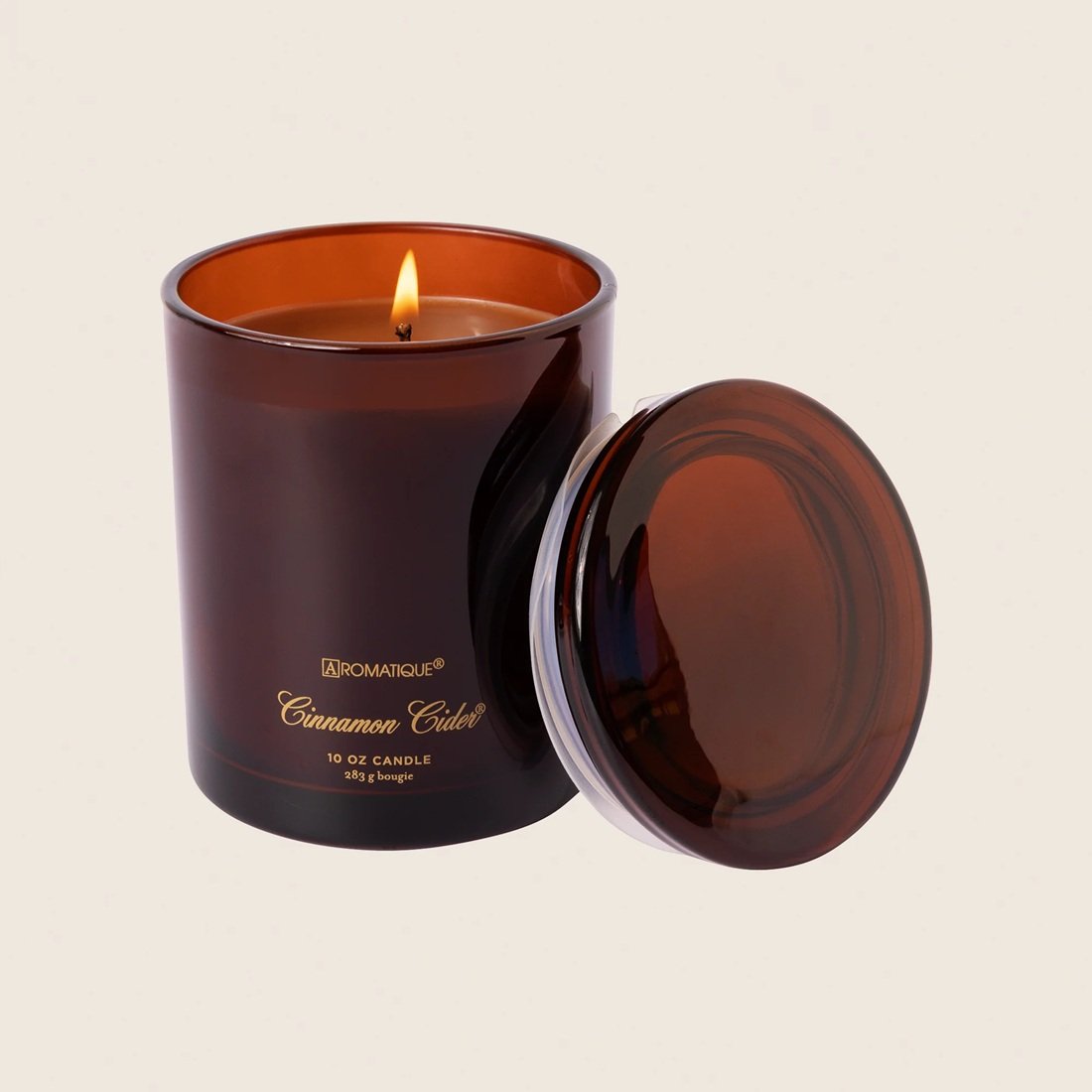 Cinnamon Cider Aromatique Foundry 10oz Tinted Glass Scented Jar Candle