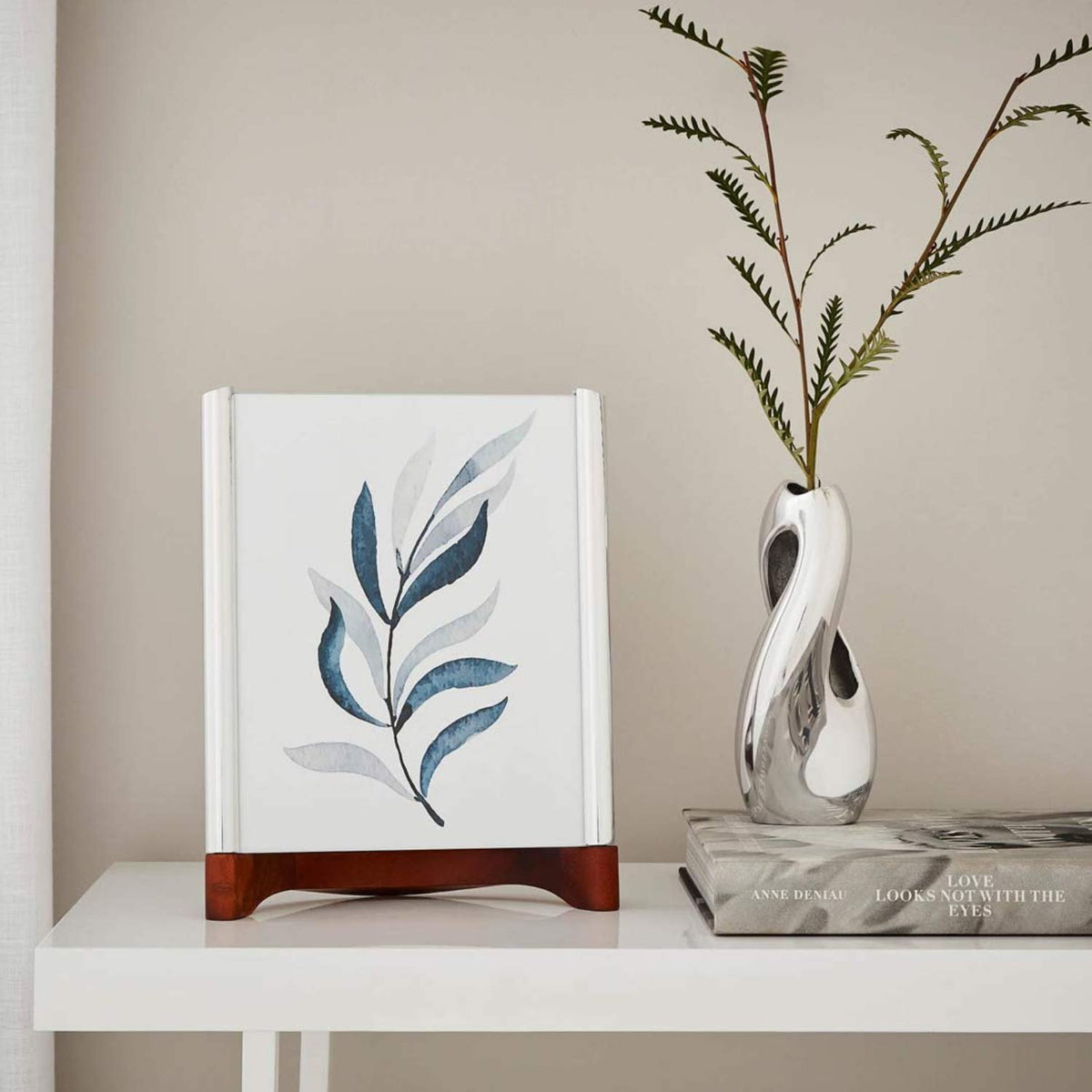 Nambe Sky View Picture Frame, Acacia Wood and Glass