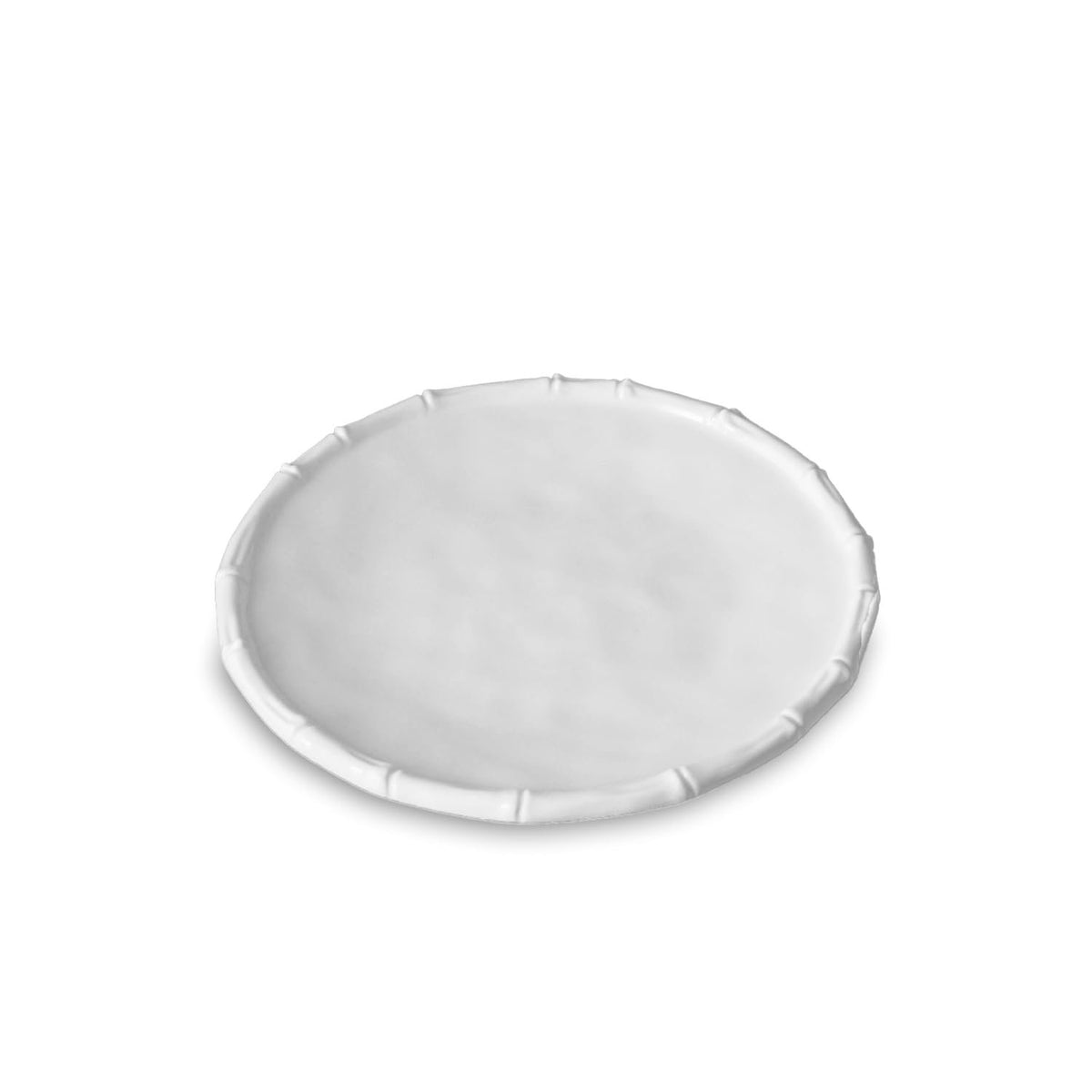 VIDA Bamboo Dinner Plate in White Melamine | Set of 4