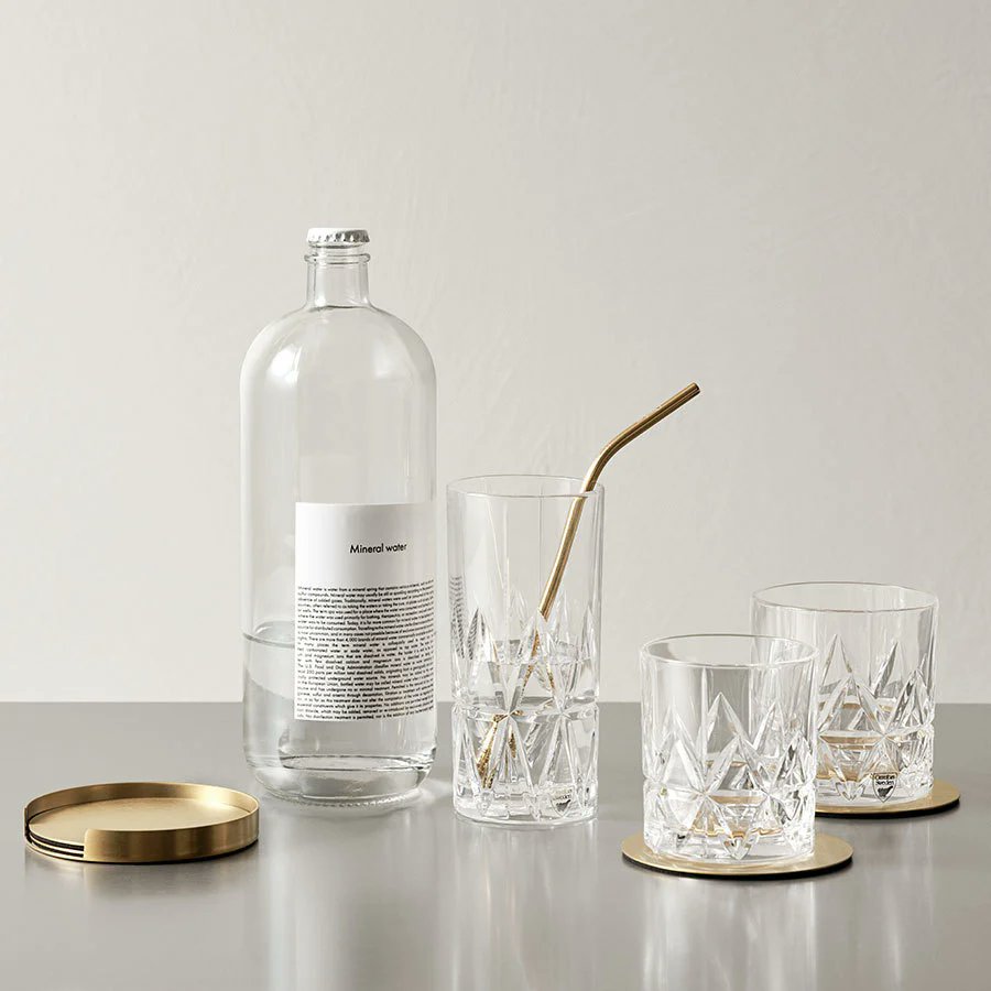 Orrefors Street Crystal Highball Glasses | 15oz | Set of 2