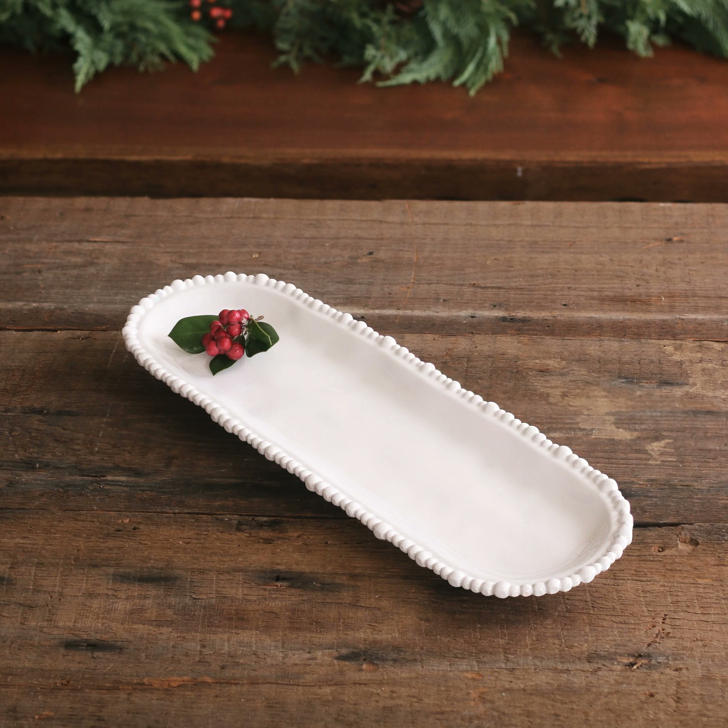 Beatriz Ball White Long Platter Alegria Baguette Serving Tray