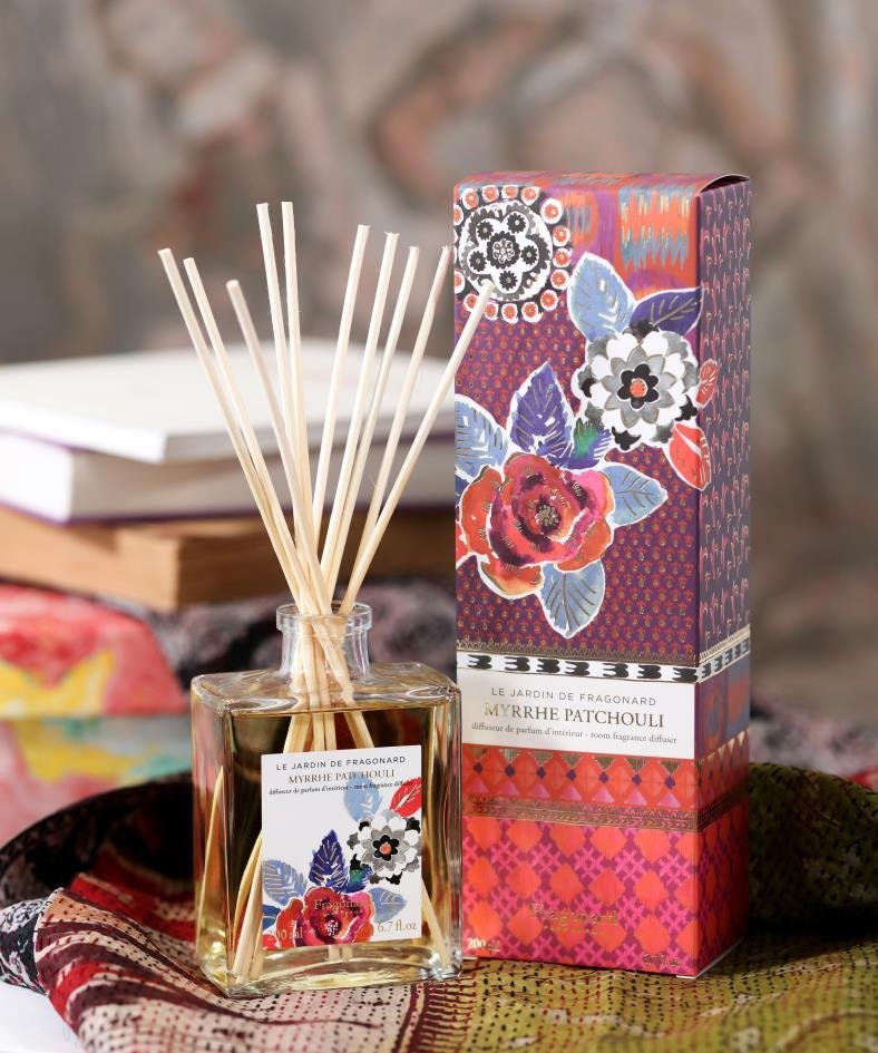 Fragonard Jardin de Fragonard Myrrhe Patchouli Reed Diffuser gift giving for the home