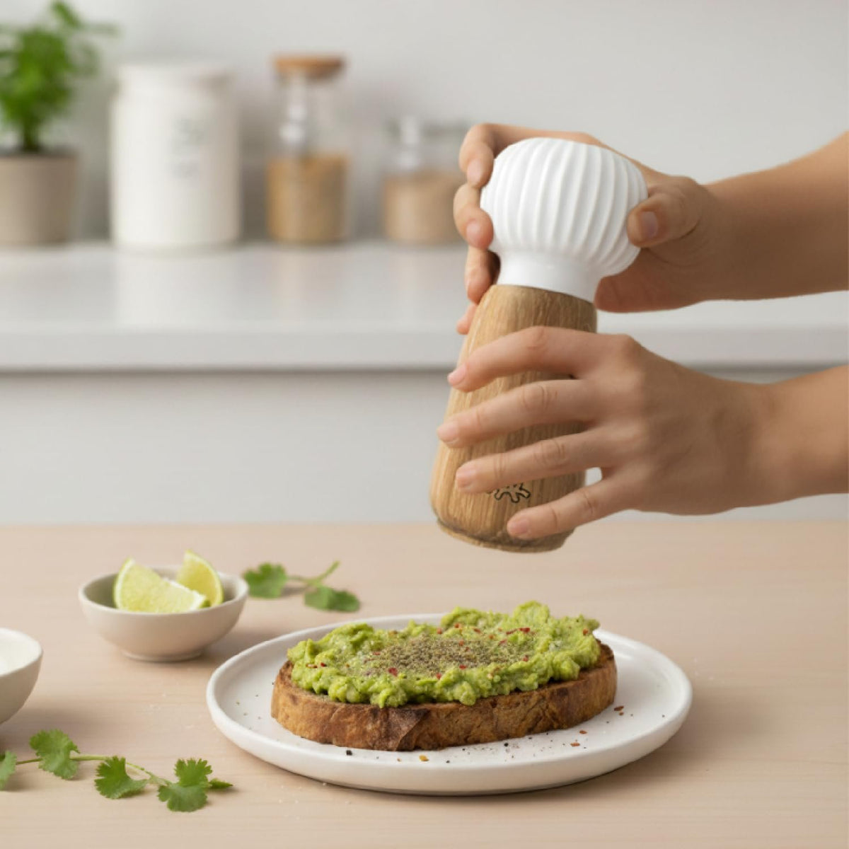 Kahler Hammershoi Salt and Pepper Grinder,  Denmark Designed by Hans-Christian Bauer