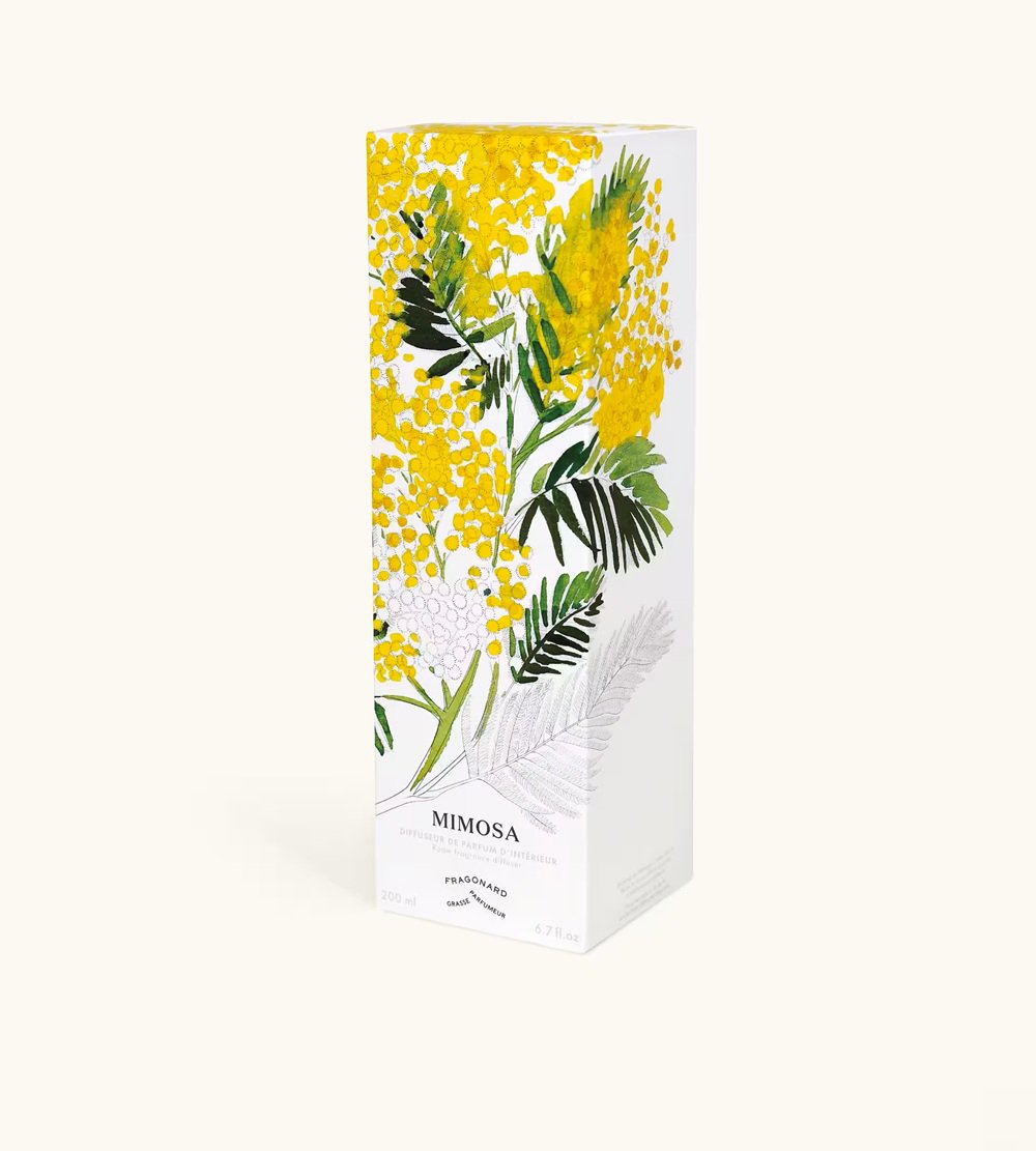 Fragonard Mimosa Diffuser label detail