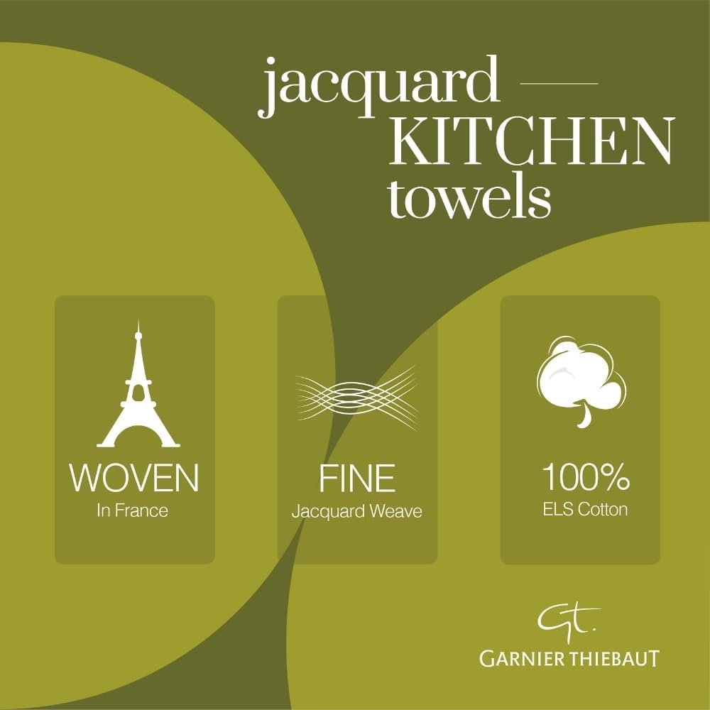 Garnier Thiebaut French Jacquard Kitchen Towel | Le Poivron Tango