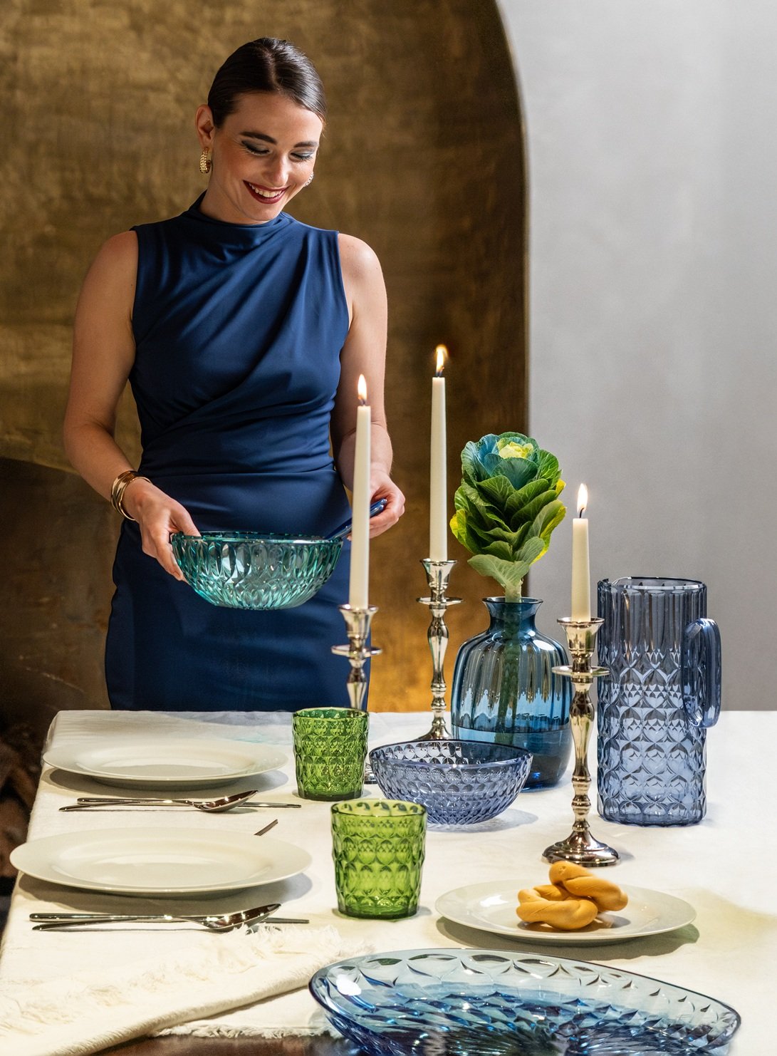 Vanity Salad Servers | Water Lily Green
