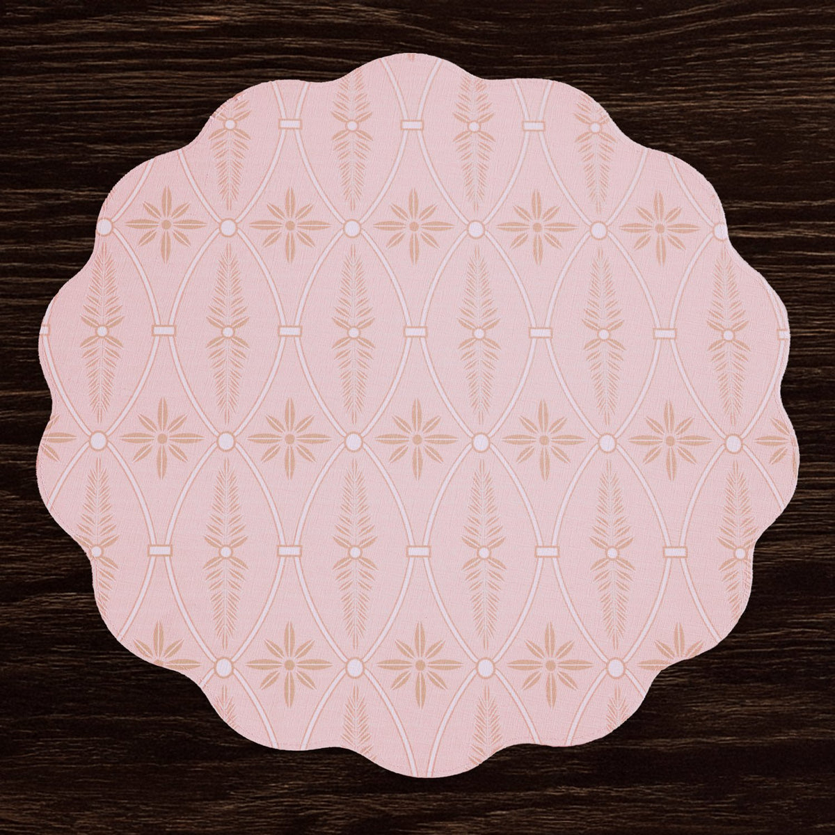 Beatriz Ball Placemats VIDA Blooms & Branches 4-Set Reversible Round