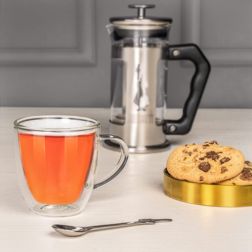 Bialetti Capri Double Wall Capuccino Glasses (Thermal Insulation Borosilicate Glass) | Set of 2