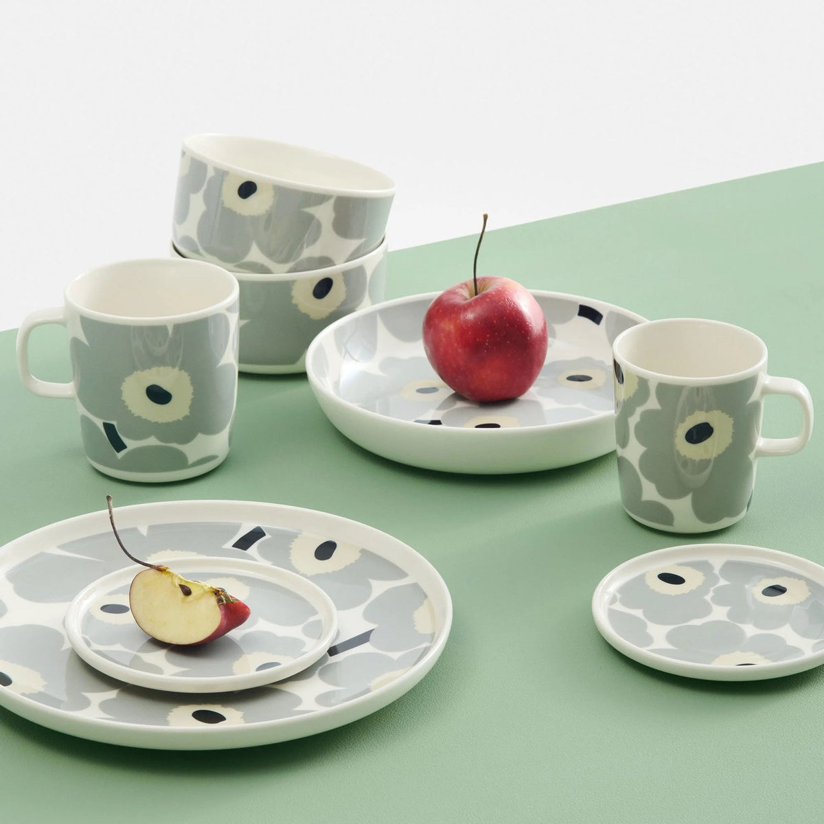 Marimekko Mugs Unikko Tableware Stoneware White/Grey/Navy (8.5floz)