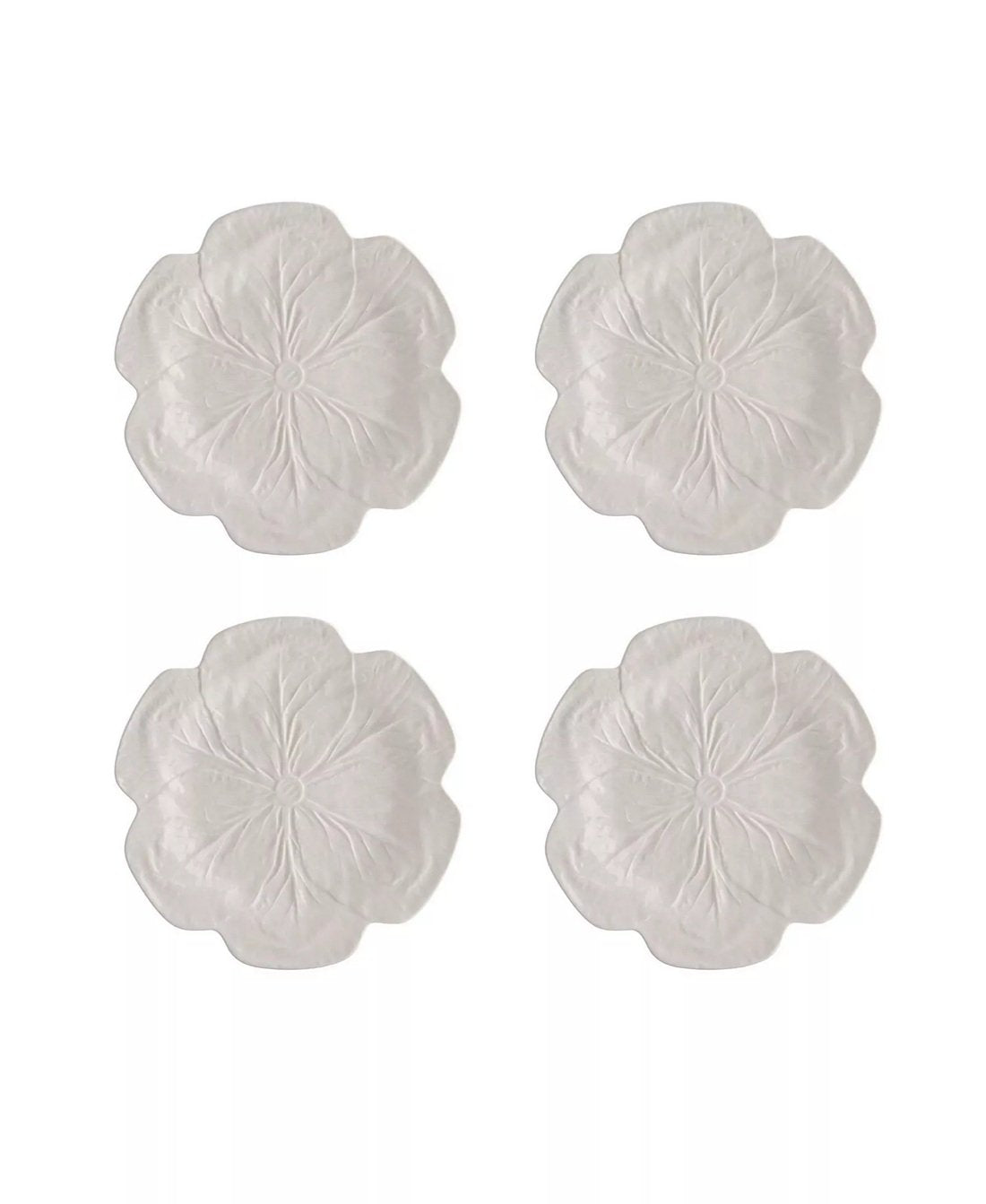 Bordallo Pinheiro Cabbage 10.43" Dinner Plate Set of 4 (White)