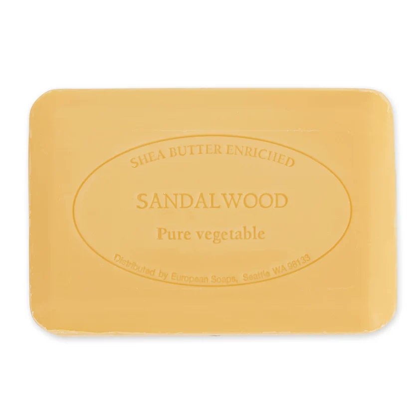 Pré de Provence Sandalwood Soap, quad-milled French soap